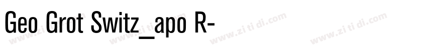 Geo Grot Switz_apo R字体转换